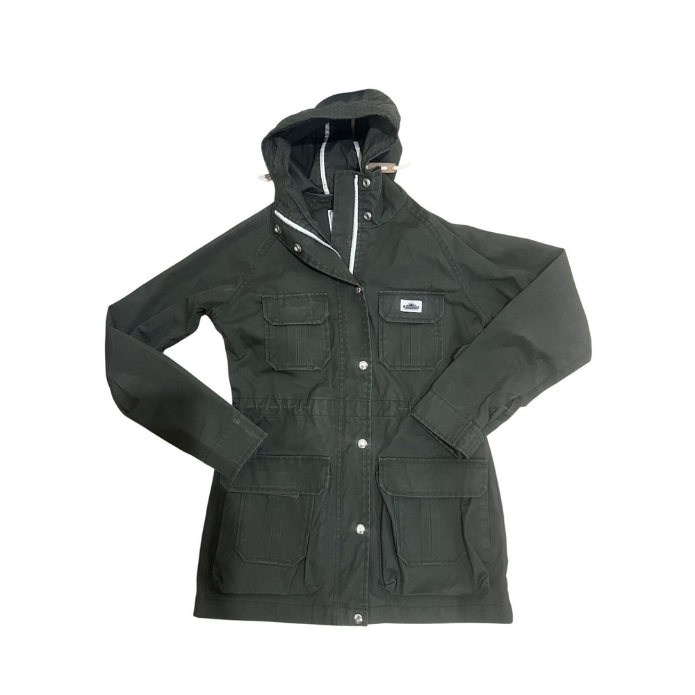 PENFIELD Green 65/35 Hudson Wax Mountain Parka Vassan Jacket Womens XS‎ Olive